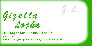 gizella lojka business card